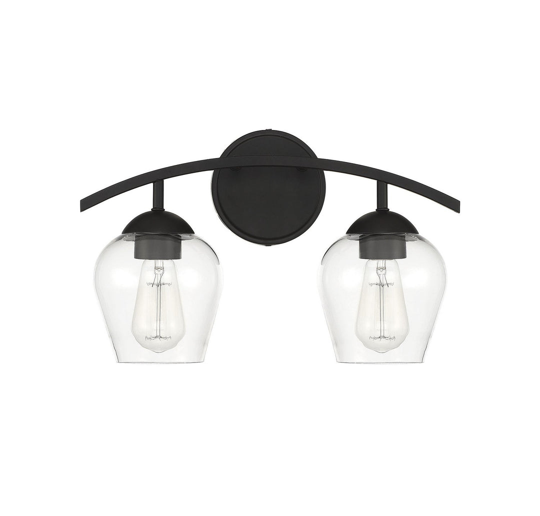 Meridian - M80031MBK - Two Light Bathroom Vanity Light - Mbath - Matte Black