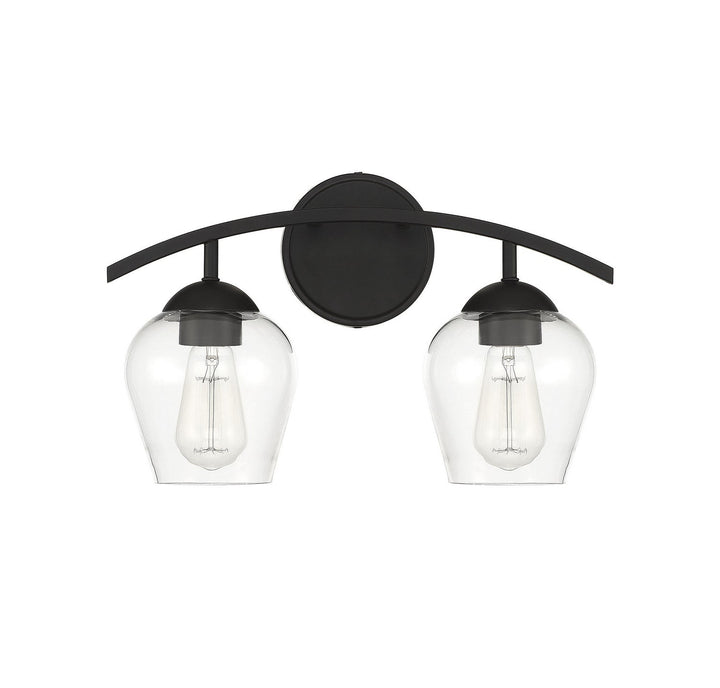 Meridian - M80031MBK - Two Light Bathroom Vanity Light - Mbath - Matte Black