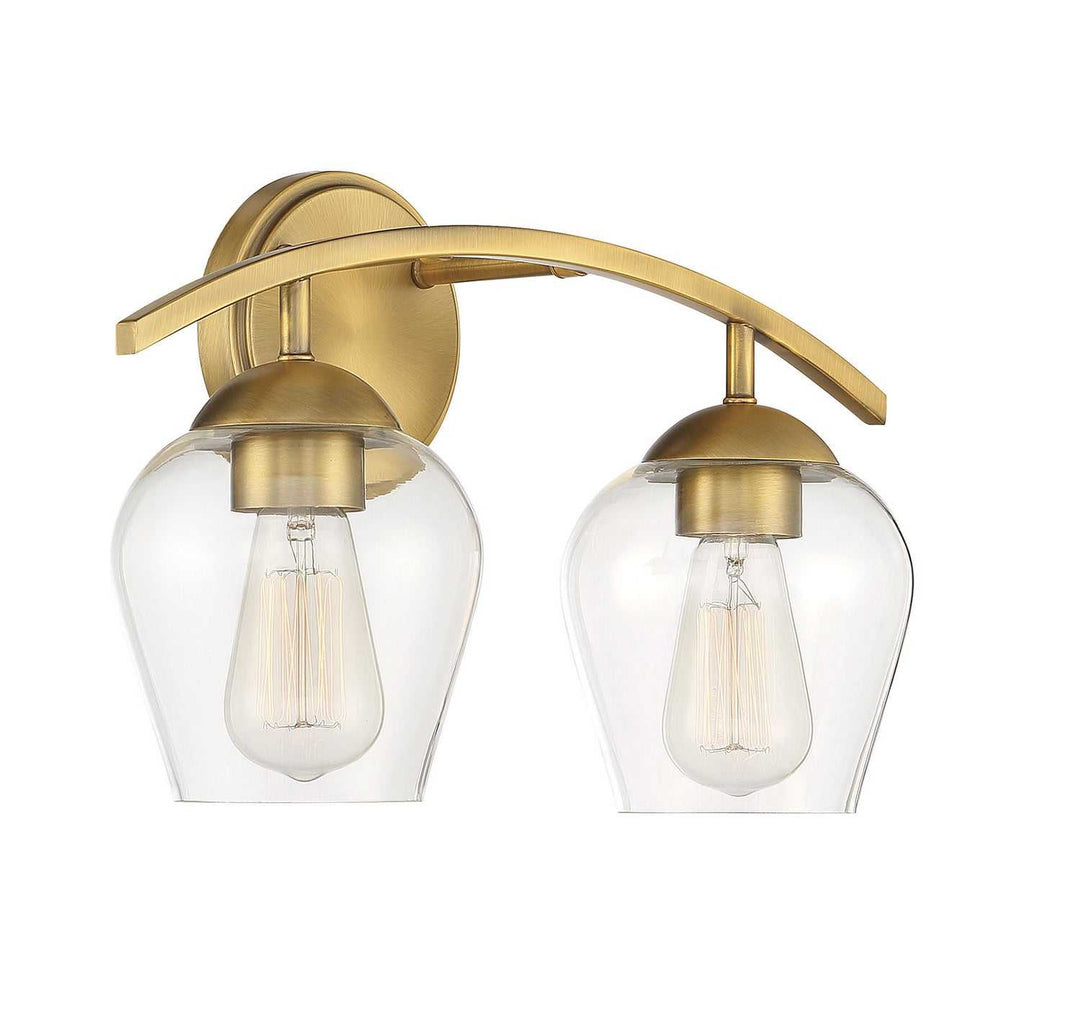 Meridian - M80031NB - Two Light Bathroom Vanity Light - Mbath - Natural Brass
