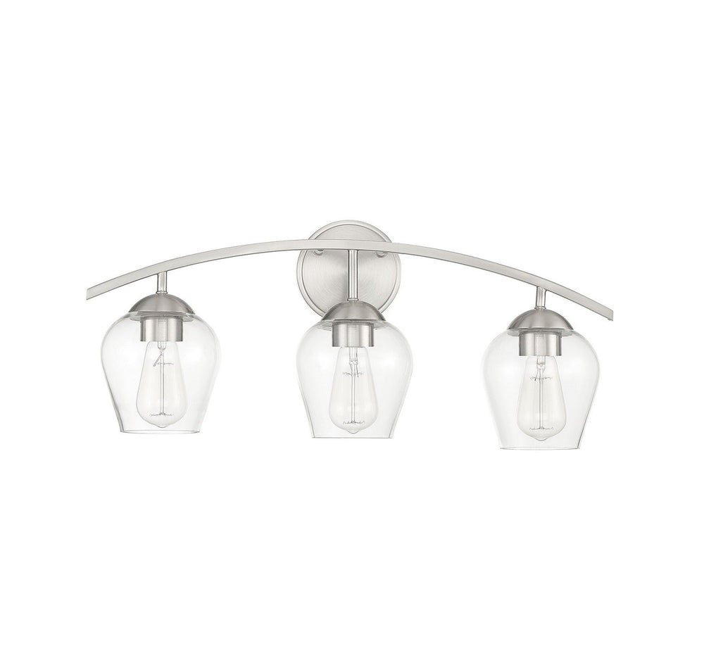 Meridian - M80032BN - Three Light Bathroom Vanity Light - Mbath - Brushed Nickel