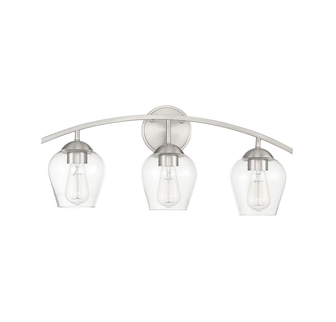 Meridian - M80032BN - Three Light Bathroom Vanity Light - Mbath - Brushed Nickel