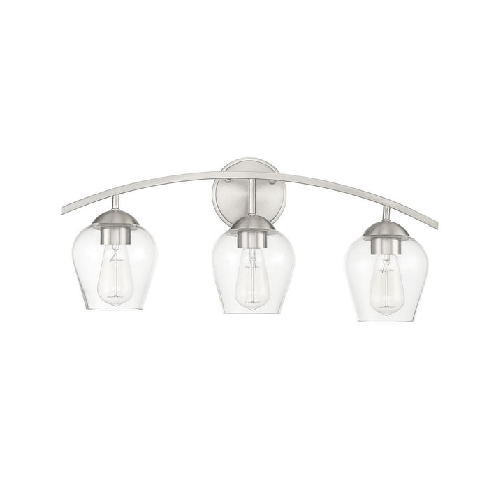 Meridian - M80032BN - Three Light Bathroom Vanity Light - Mbath - Brushed Nickel