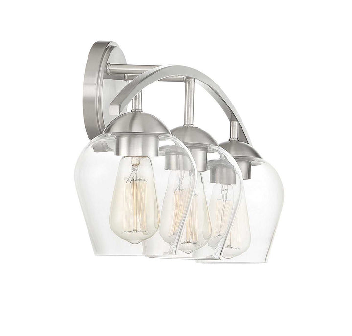 Meridian - M80032BN - Three Light Bathroom Vanity Light - Mbath - Brushed Nickel