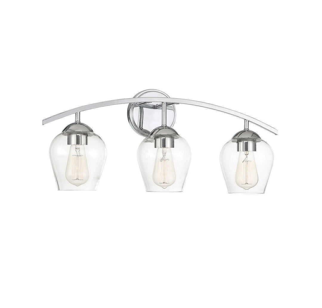 Meridian - M80032CH - Three Light Bathroom Vanity Light - Mbath - Chrome