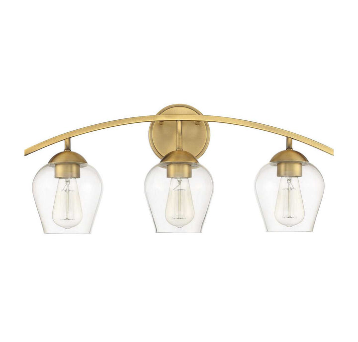 Meridian - M80032NB - Three Light Bathroom Vanity Light - Mbath - Natural Brass