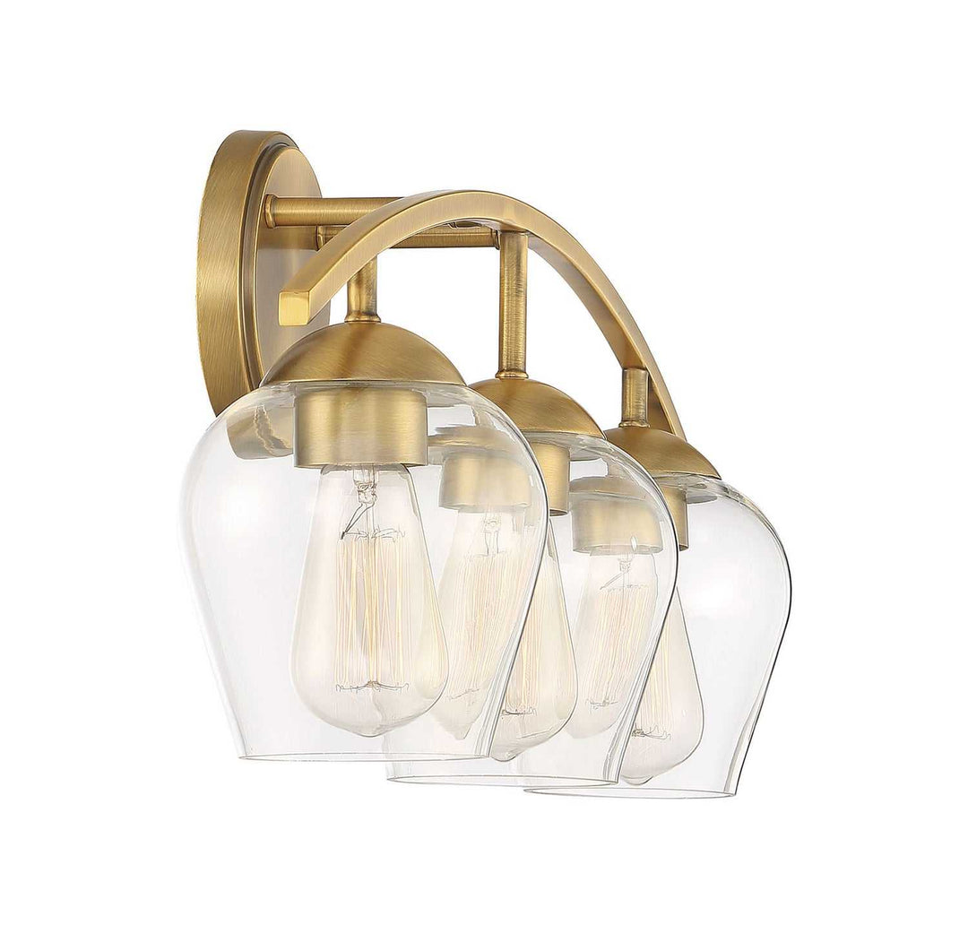 Meridian - M80032NB - Three Light Bathroom Vanity Light - Mbath - Natural Brass