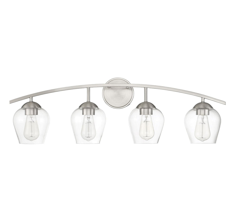 Meridian - M80033BN - Four Light Bathroom Vanity Light - Mbath - Brushed Nickel