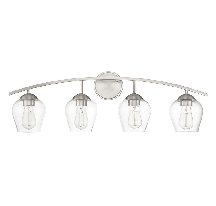 Meridian - M80033BN - Four Light Bathroom Vanity Light - Mbath - Brushed Nickel