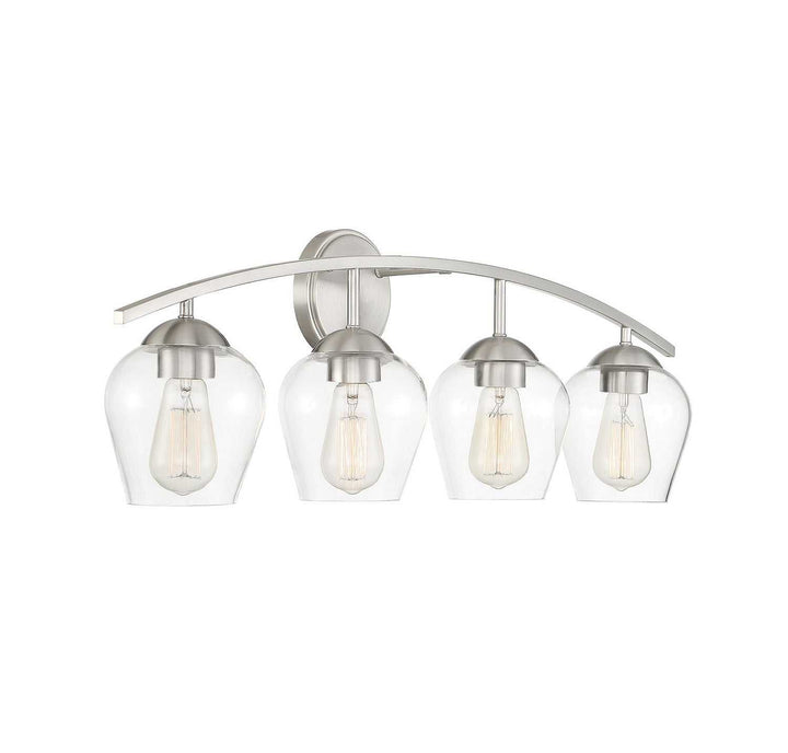 Meridian - M80033BN - Four Light Bathroom Vanity Light - Mbath - Brushed Nickel