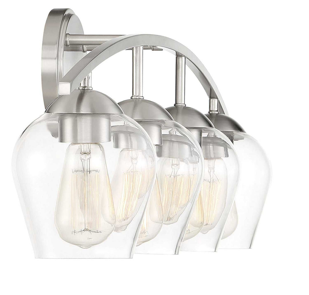 Meridian - M80033BN - Four Light Bathroom Vanity Light - Mbath - Brushed Nickel