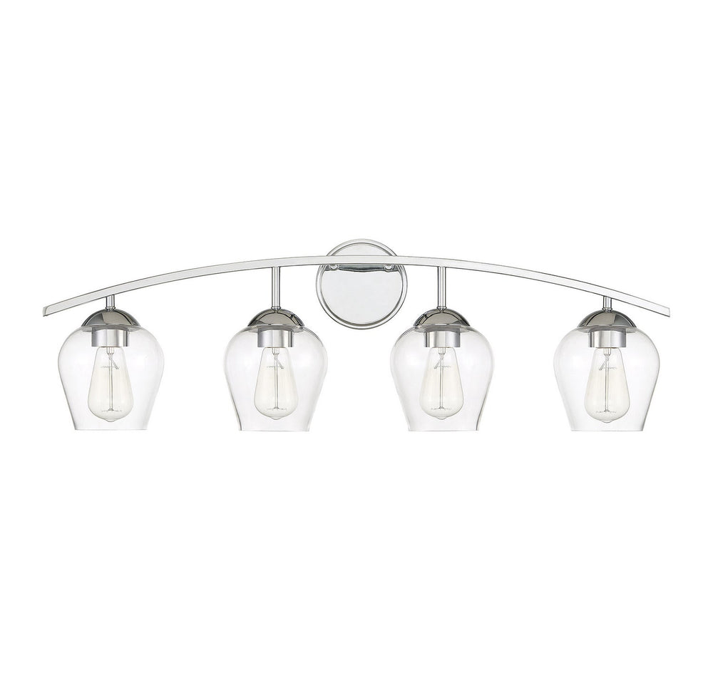 Meridian - M80033CH - Four Light Bathroom Vanity Light - Mbath - Chrome
