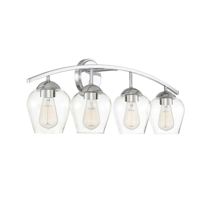 Meridian - M80033CH - Four Light Bathroom Vanity Light - Mbath - Chrome