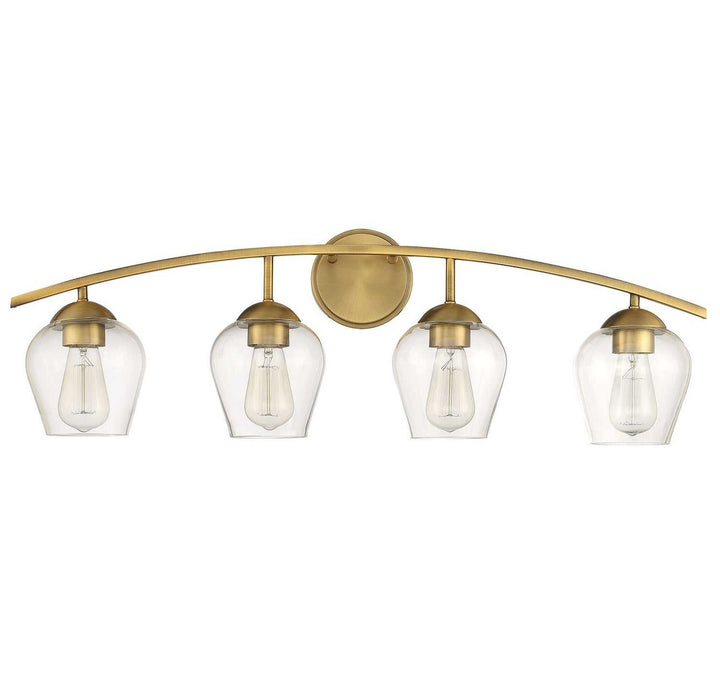 Meridian - M80033NB - Four Light Bathroom Vanity Light - Mbath - Natural Brass