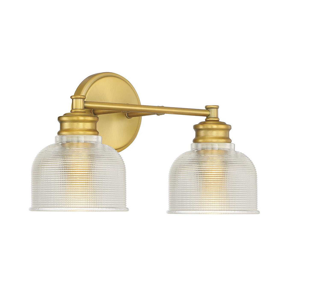 Meridian - M80034NB - Two Light Bathroom Vanity Light - Mbath - Natural Brass