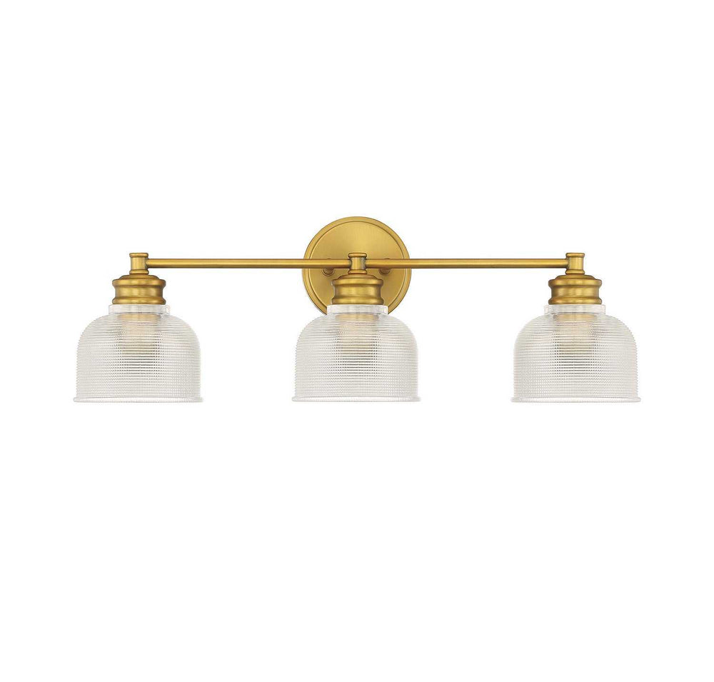 Meridian - M80035NB - Three Light Bathroom Vanity Light - Mbath - Natural Brass