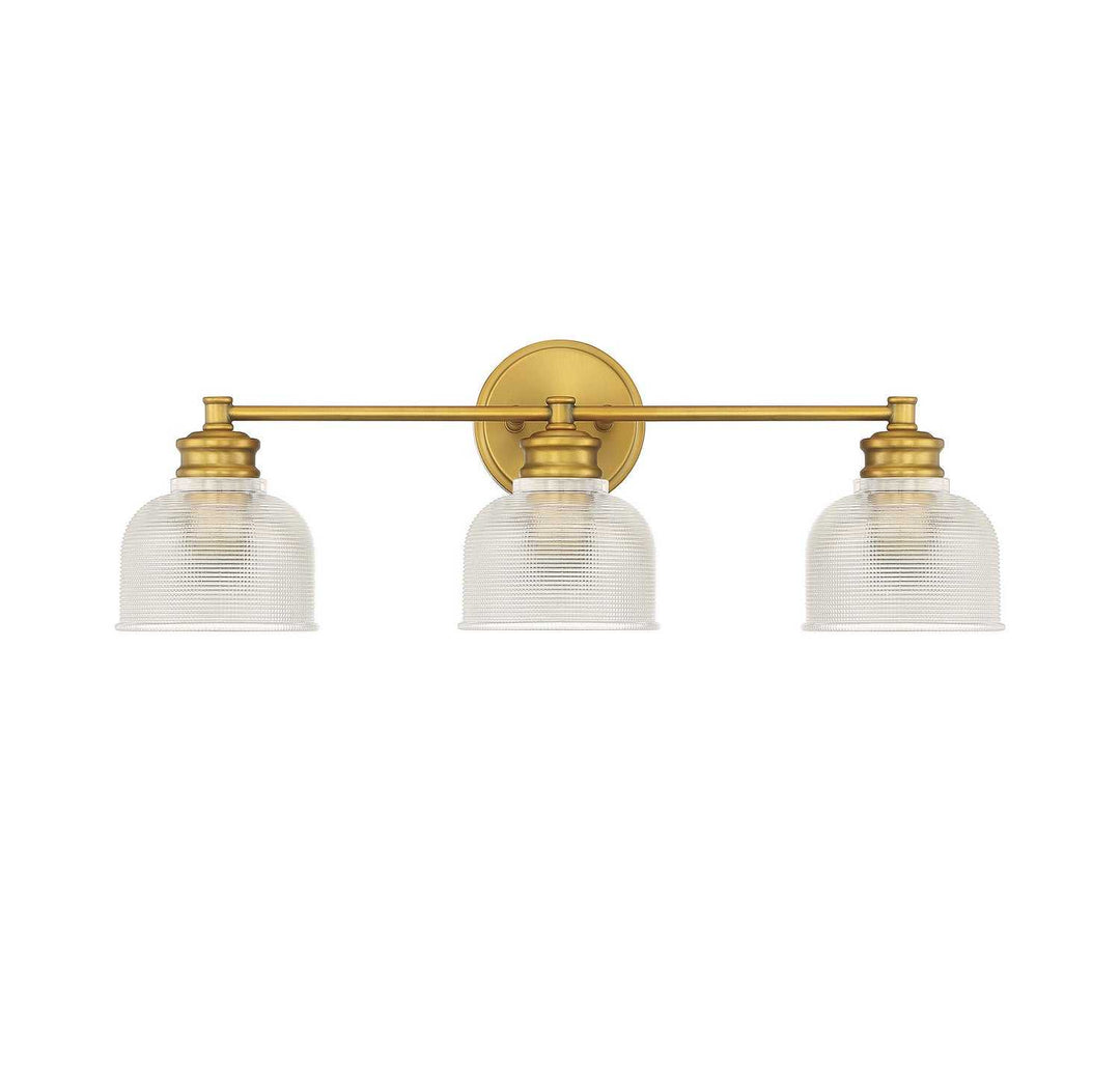 Meridian - M80035NB - Three Light Bathroom Vanity Light - Mbath - Natural Brass