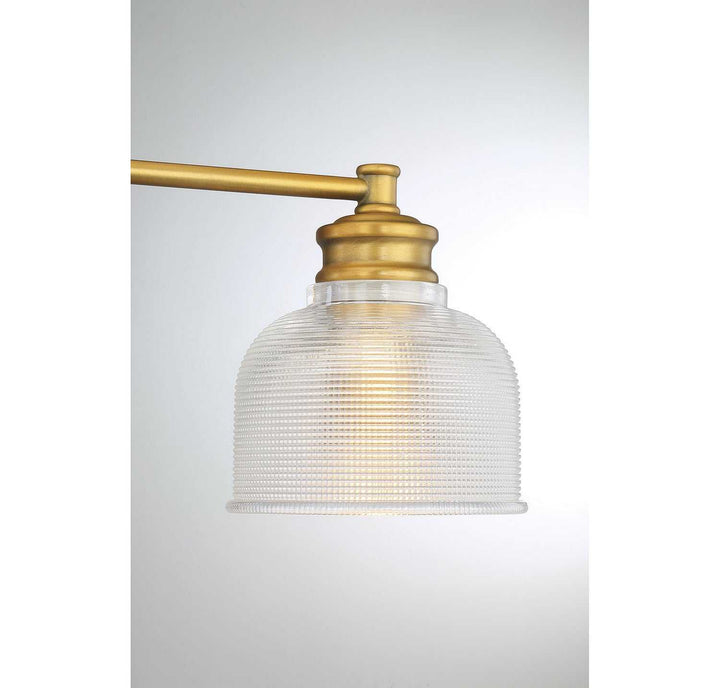 Meridian - M80035NB - Three Light Bathroom Vanity Light - Mbath - Natural Brass