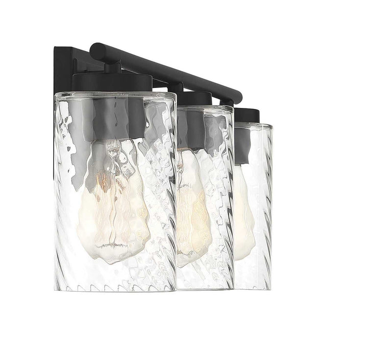 Meridian - M80038MBK - Three Light Bathroom Vanity Light - Mbath - Matte Black
