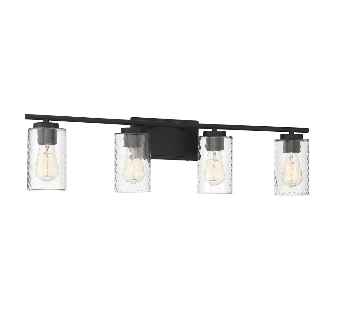 Meridian - M80039MBK - Four Light Bathroom Vanity Light - Mbath - Matte Black