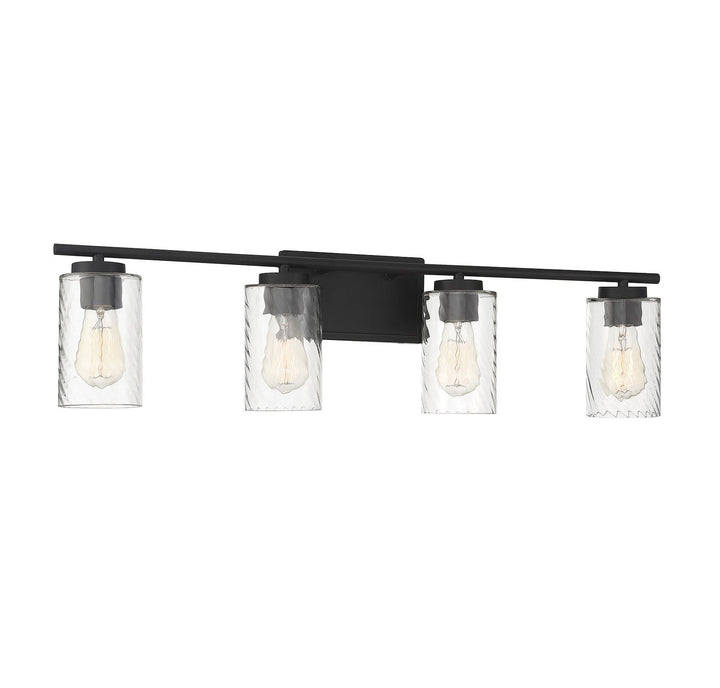 Meridian - M80039MBK - Four Light Bathroom Vanity Light - Mbath - Matte Black