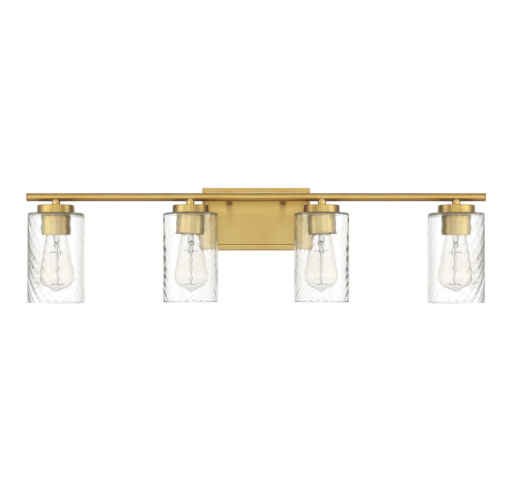 Meridian - M80039NB - Four Light Bathroom Vanity Light - Mbath - Natural Brass