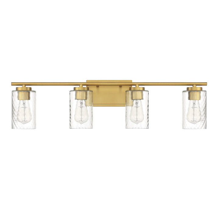 Meridian - M80039NB - Four Light Bathroom Vanity Light - Mbath - Natural Brass