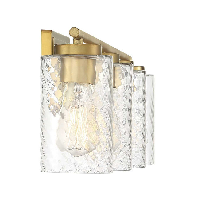Meridian - M80039NB - Four Light Bathroom Vanity Light - Mbath - Natural Brass