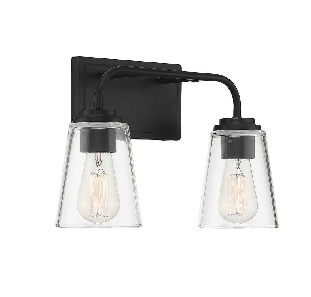 Meridian - M80043MBK - Two Light Bathroom Vanity Light - Mbath - Matte Black