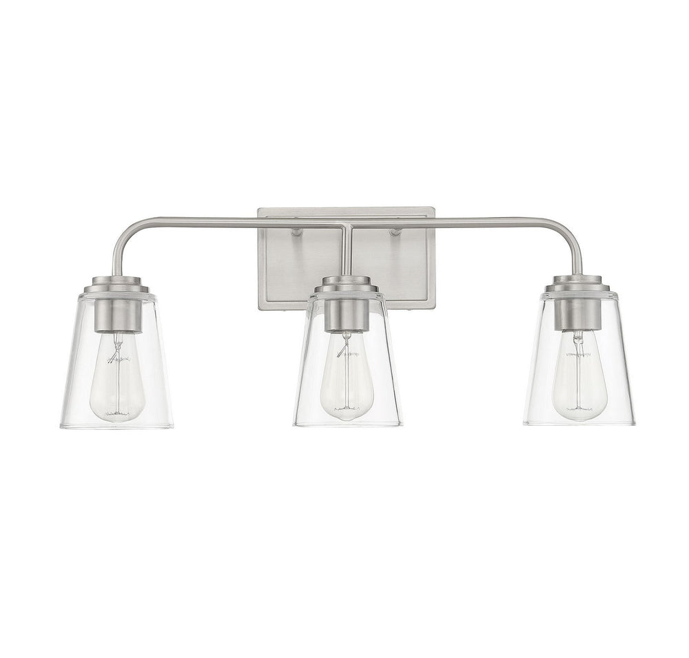 Meridian - M80044BN - Three Light Bathroom Vanity Light - Mbath - Brushed Nickel