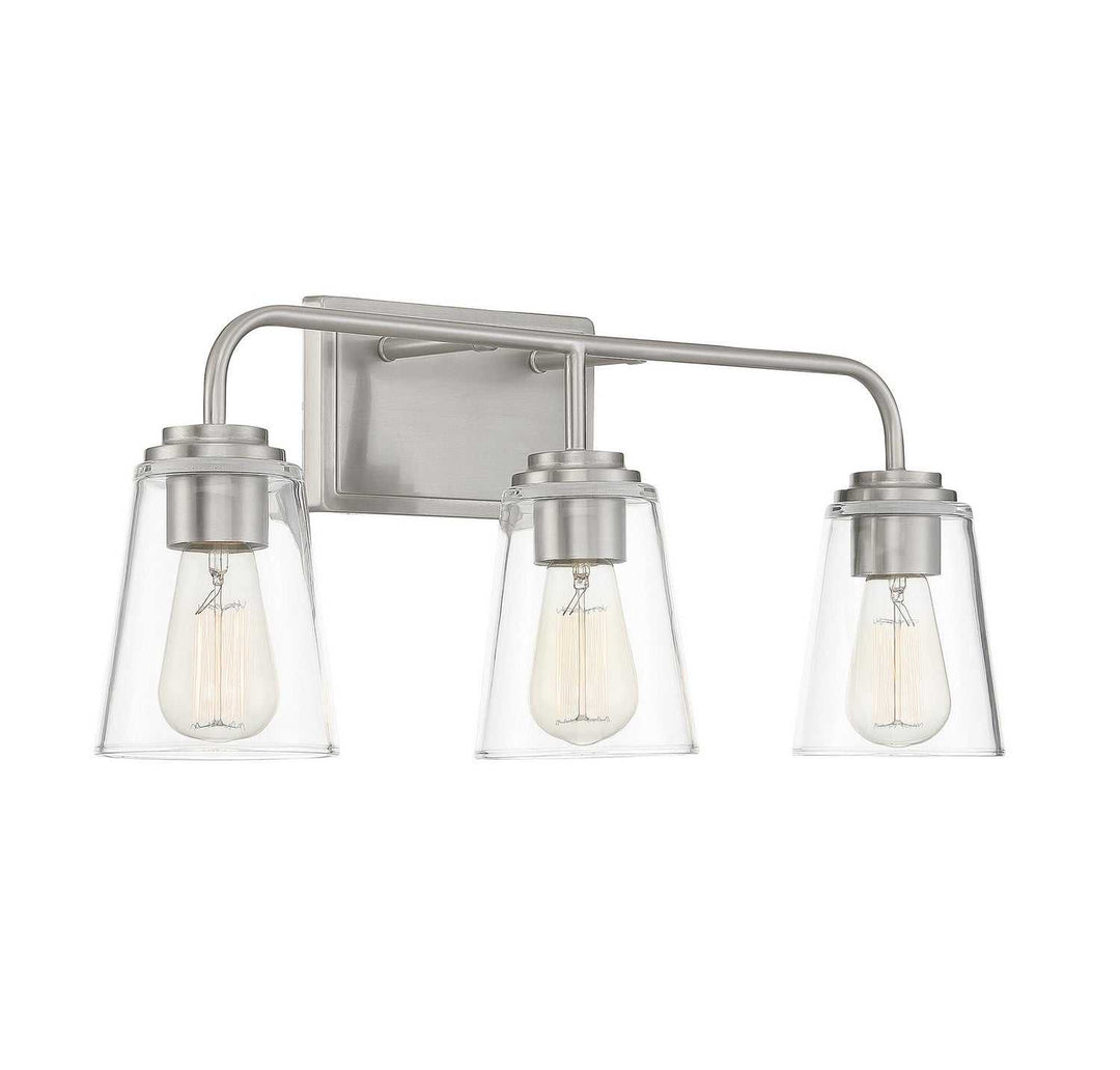 Meridian - M80044BN - Three Light Bathroom Vanity Light - Mbath - Brushed Nickel