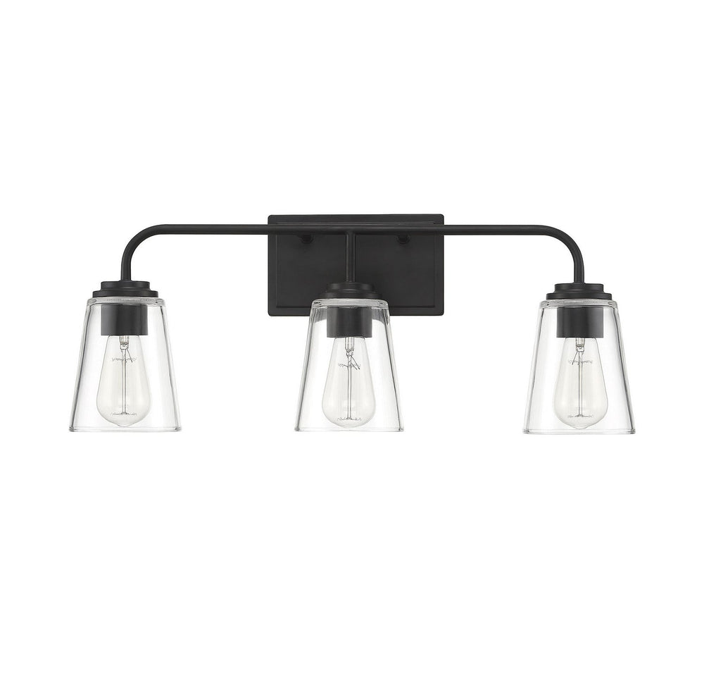 Meridian - M80044MBK - Three Light Bathroom Vanity Light - Mbath - Matte Black