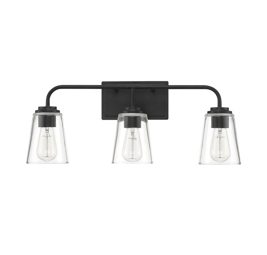 Meridian - M80044MBK - Three Light Bathroom Vanity Light - Mbath - Matte Black