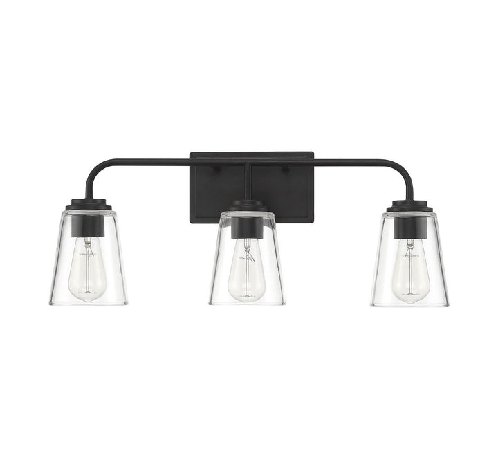 Meridian - M80044MBK - Three Light Bathroom Vanity Light - Mbath - Matte Black