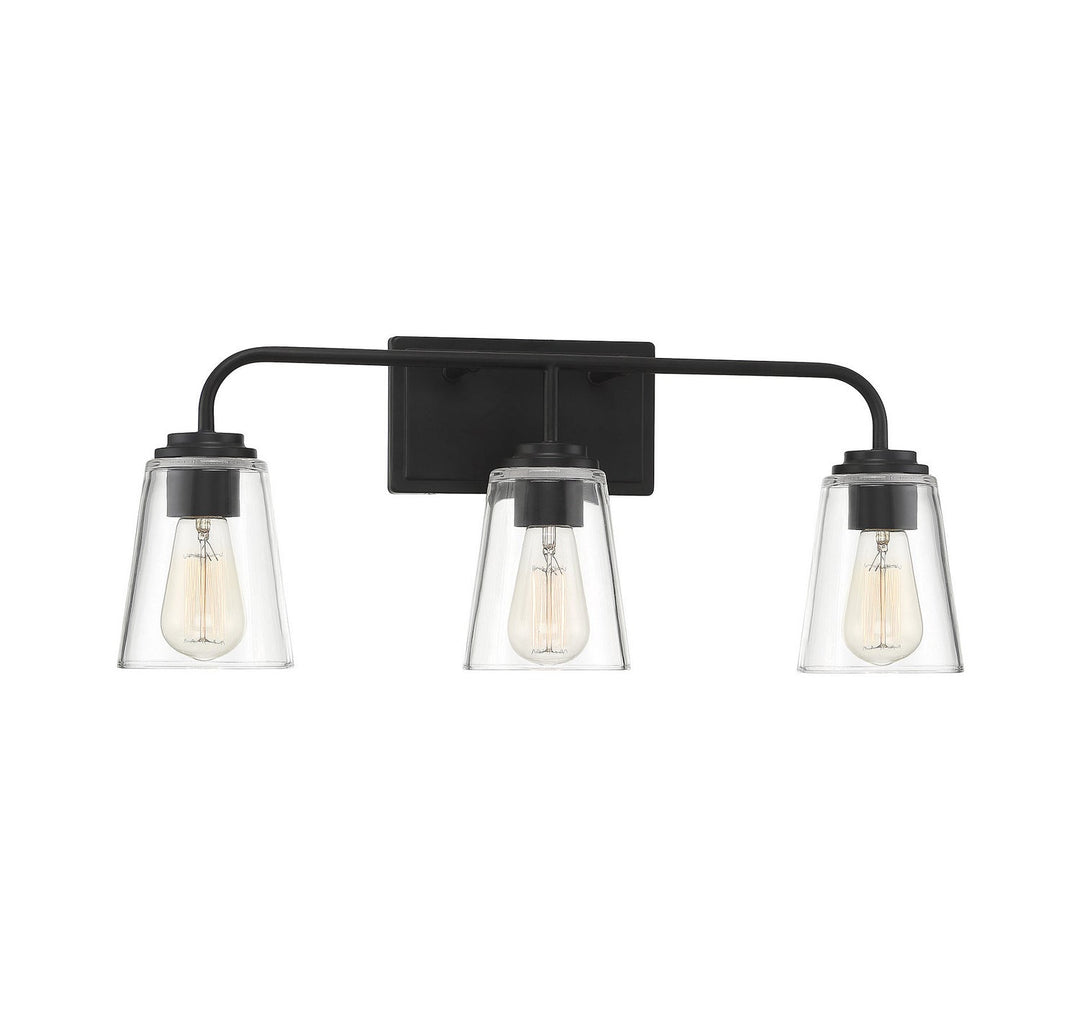 Meridian - M80044MBK - Three Light Bathroom Vanity Light - Mbath - Matte Black