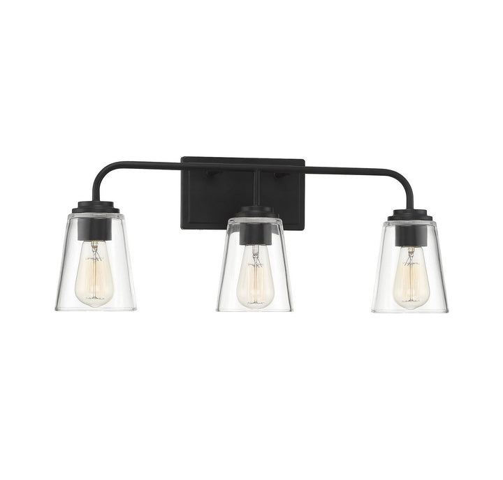 Meridian - M80044MBK - Three Light Bathroom Vanity Light - Mbath - Matte Black