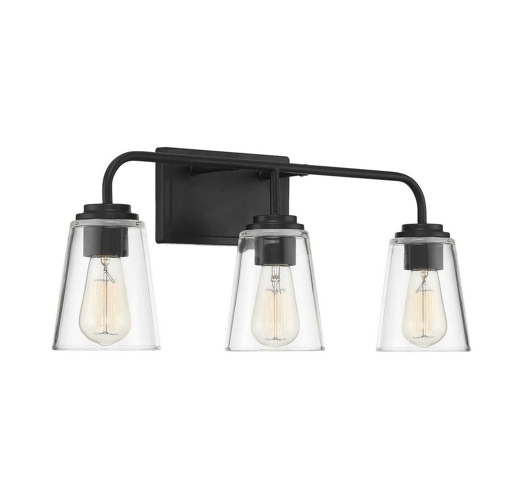 Meridian - M80044MBK - Three Light Bathroom Vanity Light - Mbath - Matte Black