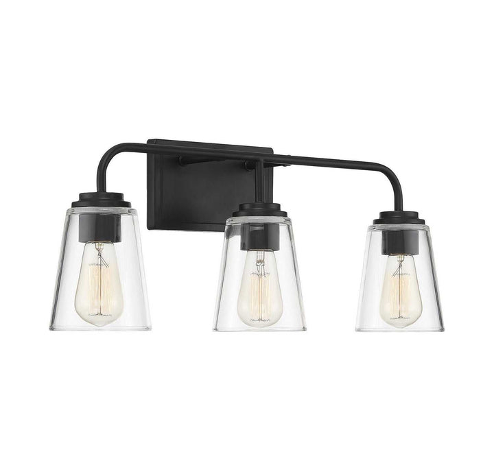 Meridian - M80044MBK - Three Light Bathroom Vanity Light - Mbath - Matte Black