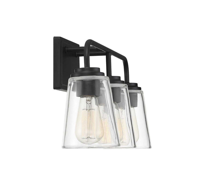 Meridian - M80044MBK - Three Light Bathroom Vanity Light - Mbath - Matte Black