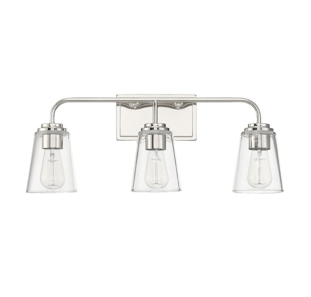 Meridian - M80044PN - Three Light Bathroom Vanity Light - Mbath - Polished Nickel