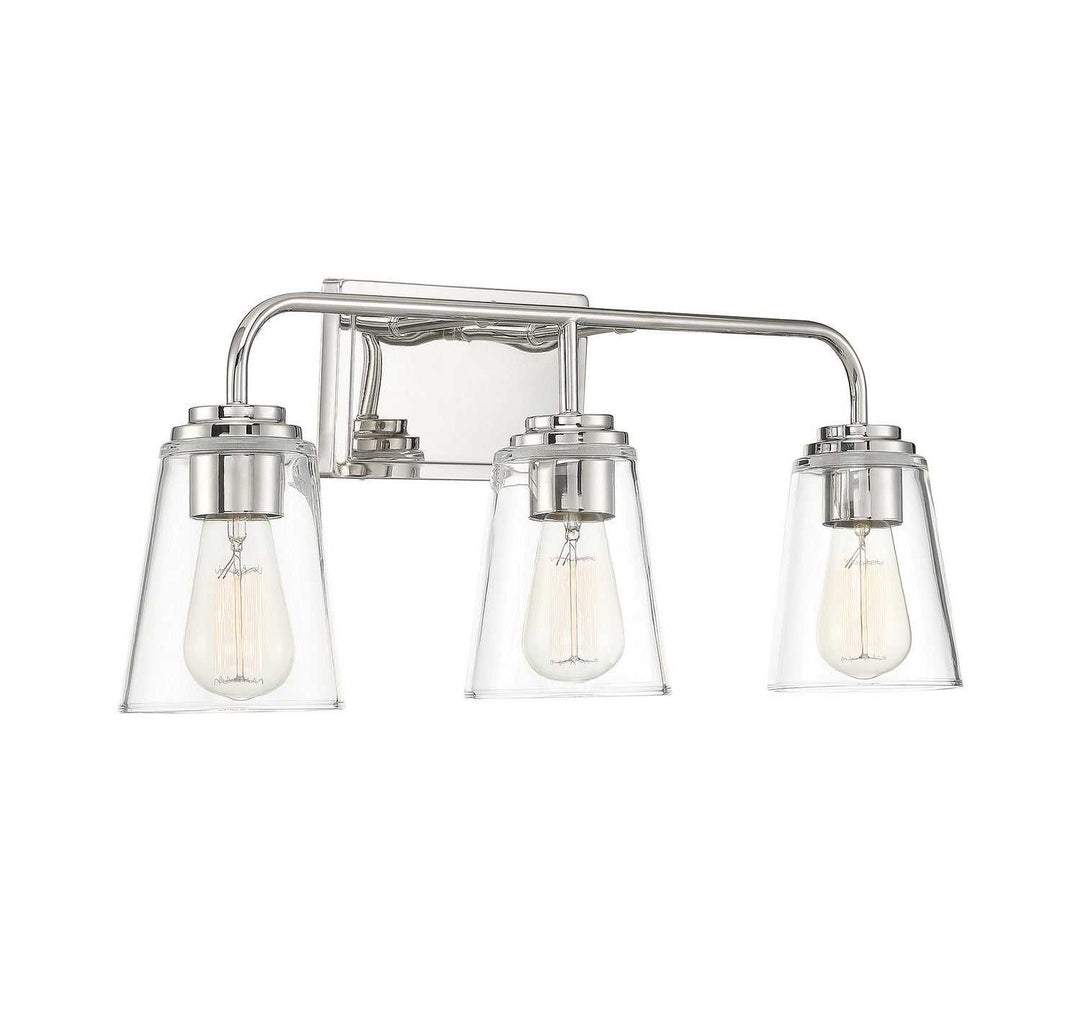 Meridian - M80044PN - Three Light Bathroom Vanity Light - Mbath - Polished Nickel