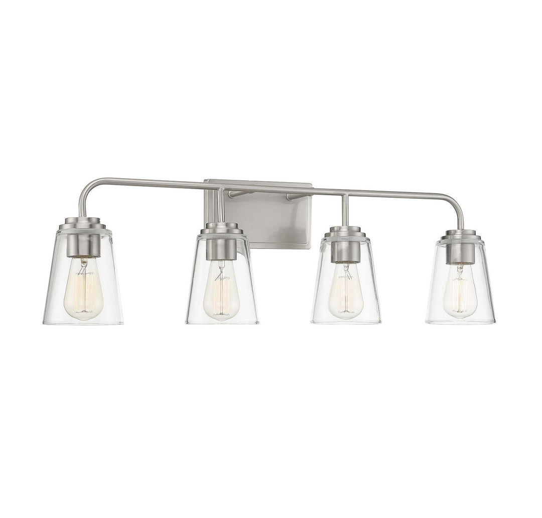 Meridian - M80045BN - Four Light Bathroom Vanity Light - Mbath - Brushed Nickel