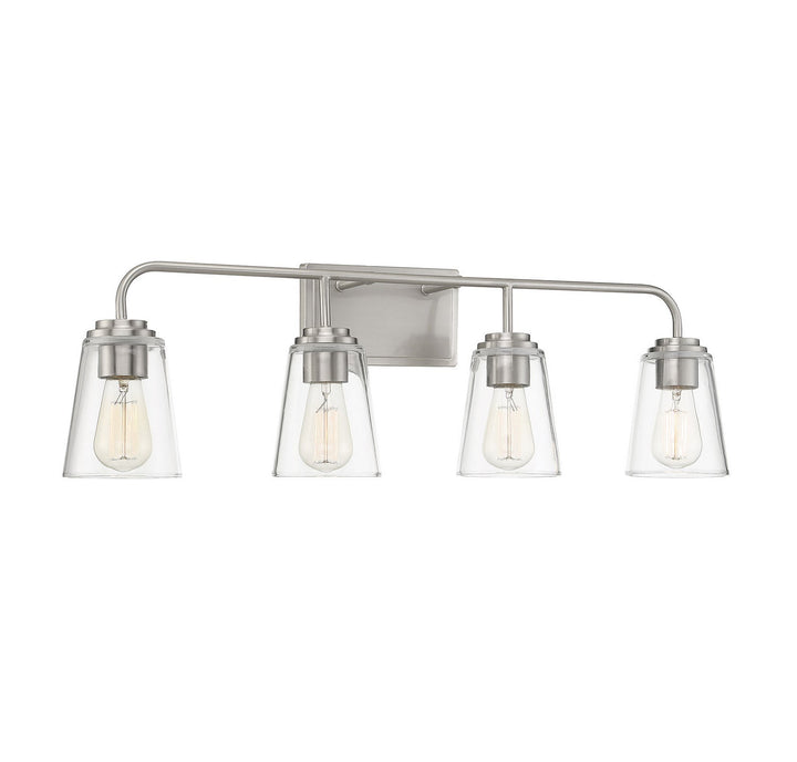 Meridian - M80045BN - Four Light Bathroom Vanity Light - Mbath - Brushed Nickel