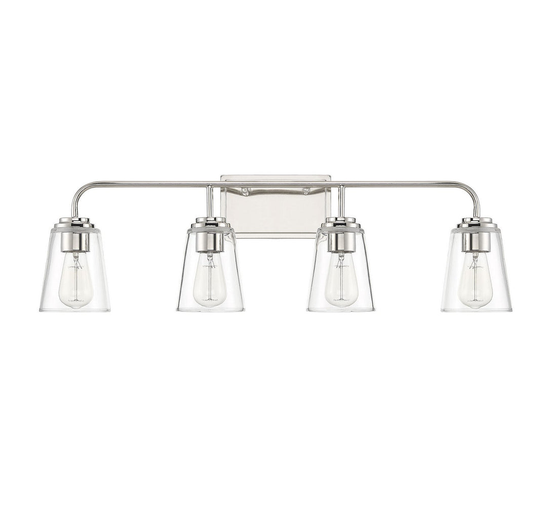 Meridian - M80045PN - Four Light Bathroom Vanity Light - Mbath - Polished Nickel