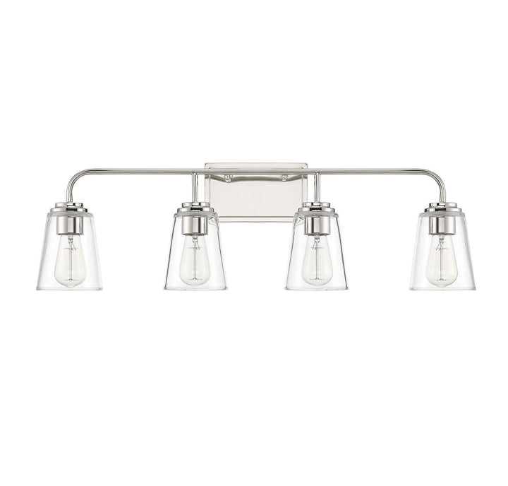 Meridian - M80045PN - Four Light Bathroom Vanity Light - Mbath - Polished Nickel
