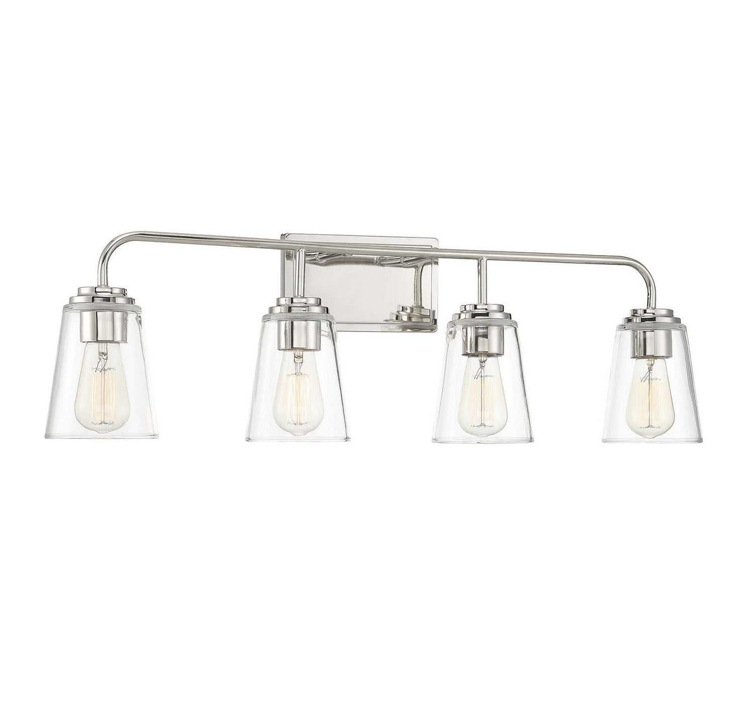 Meridian - M80045PN - Four Light Bathroom Vanity Light - Mbath - Polished Nickel