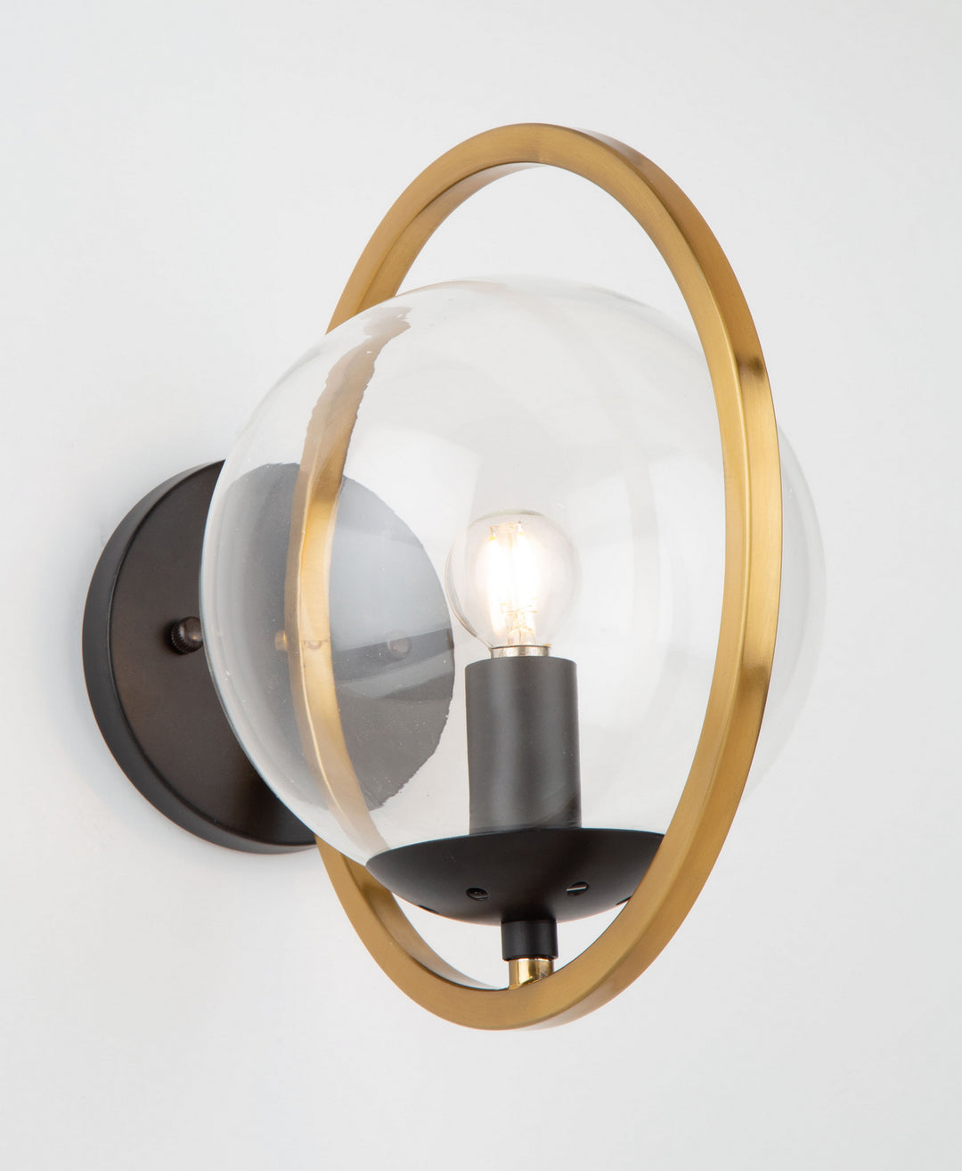 Artcraft Canada - AC10891VB - One Light Wall Sconce - Lugano - Black & Vintage Brass