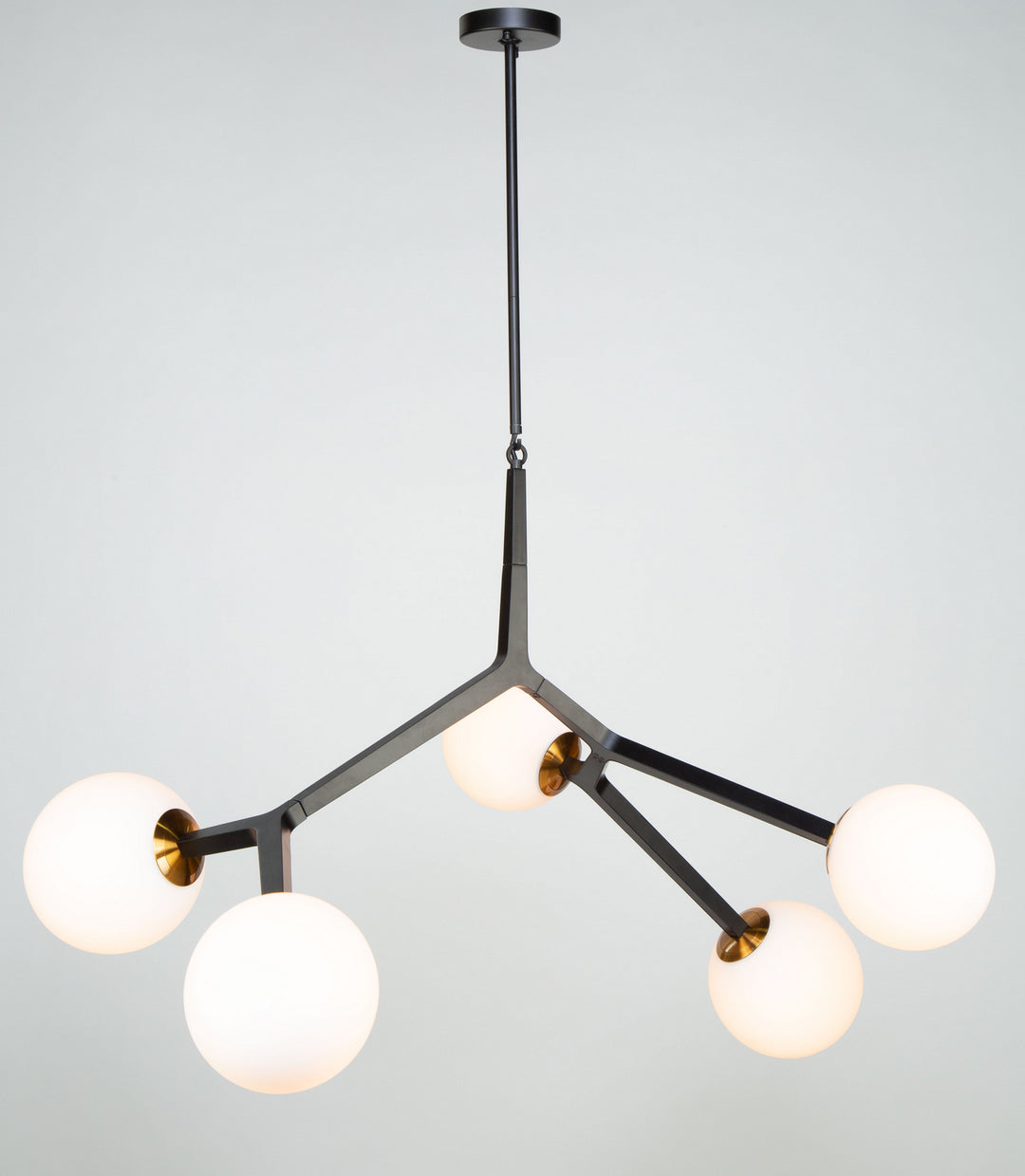 Artcraft Canada - AC10975VB - Five Light Pendant - Ravello - Black & Harvest Brass