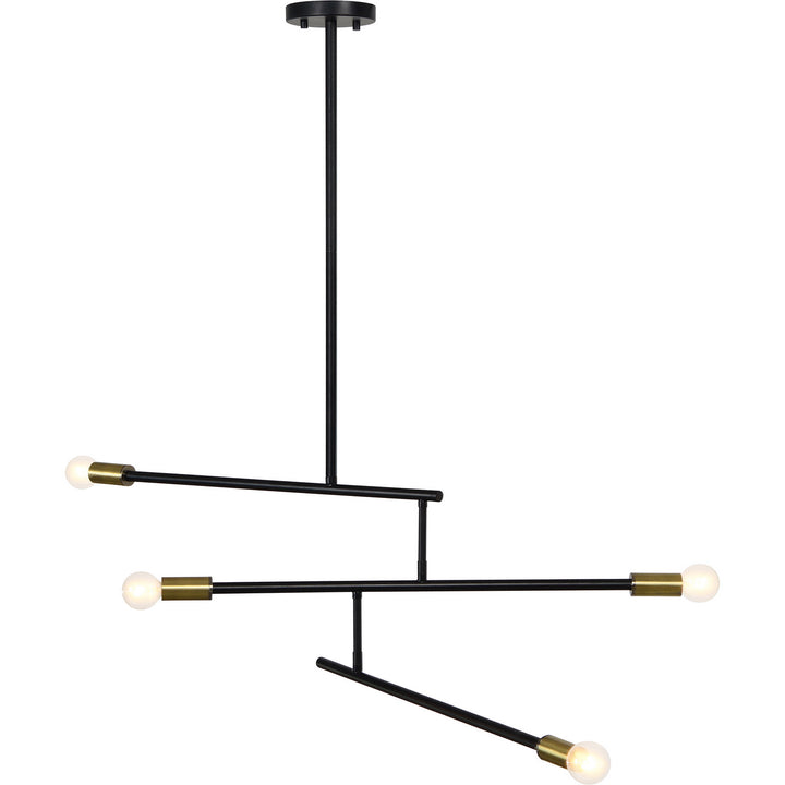 Renwil Canada - LPC4255 - Four Light Ceiling Fixture - Tara - Matte Black, Antique Brass