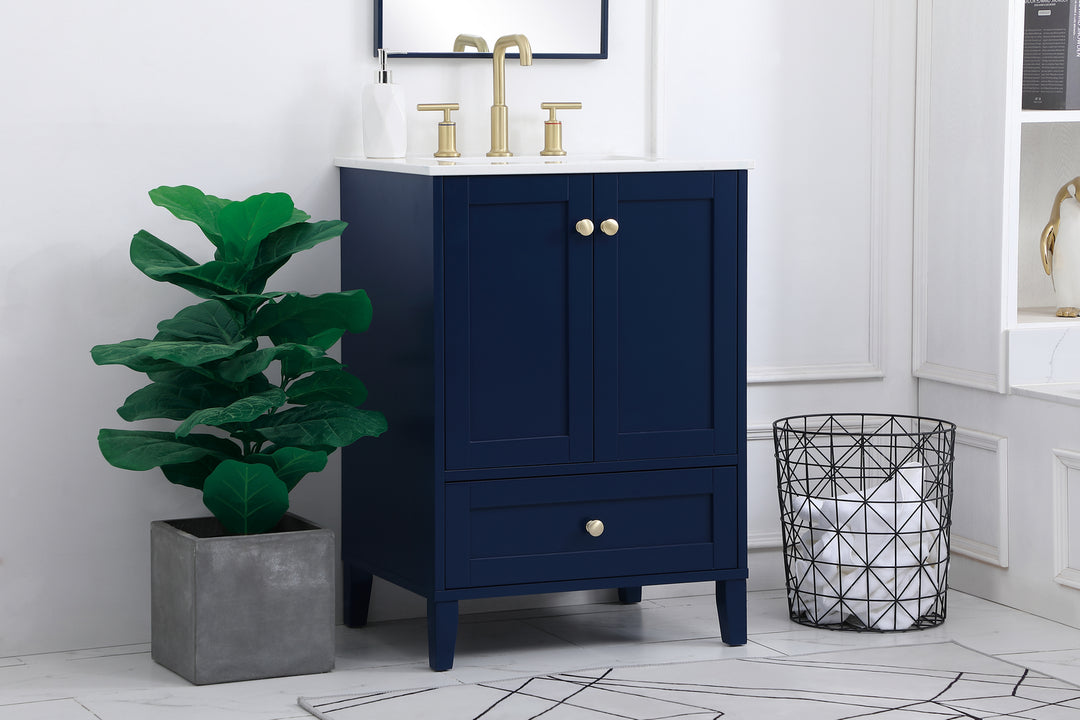 Elegant Lighting - VF18024BL - Single Bathroom Vanity - Sommerville - Blue