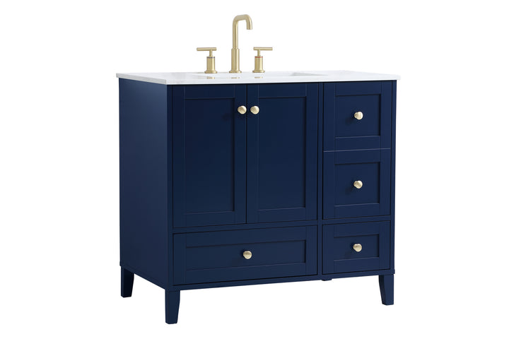 Elegant Lighting - VF18036BL - Single Bathroom Vanity - Sommerville - Blue